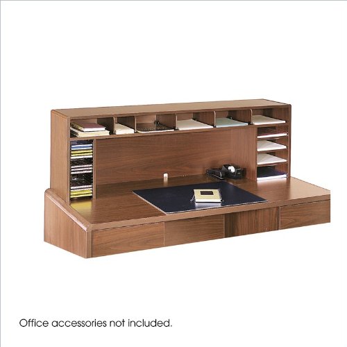 Safco Products 58-Inch W High Clearance Desk Top Organizer, Medium Oak (3661MO)