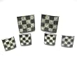 Diamond Dusted Checkered Formal Tuxedo Cufflinks Stud Set w/ Gift Box