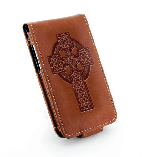 Tuff-Luv Apocalypse Series leather case cover for (Ipod Touch 1st - 2nd & 3rd Gen 2G 3G) - Tan - 'The Celtic Sacred Seal'