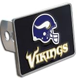 Minnesota Vikings Large Zinc Trailer Hitch Cover - NFL Football Fan Shop Sports Team Merchandise