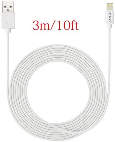 Lightning Cable,iPhone 6 Cable,I5 Cable(TM) 5-Pack 10Ft/3m Extra Long Lightning to USB Cable Data and Charging Cable Lightning Cable iPhone 5 Cable iPhone 6 Cable iPhone 5 Charger iPhone 6 Charger 8-pin Lightning Connector to USB Charger for iPhone 6 iPhone 6Plus iPhone 5 5s 5c iPad Air 1 2 mini 1 2 3 iPad 4 5th iPod nano 7th - Recognized Chip Ensures the Highest Quality Fastest Sync and Data Transfer for IOS 7 8 Devices - 1 Year Warranty!