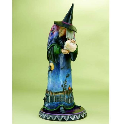 Jim Shore Halloween WITCH HOLDING SKULL 4014028 NIB