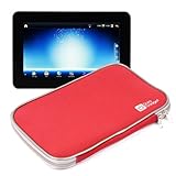 10.1 Inch Red Water And Impact Resistance Carry Case For Advent Vega Tablet PC By DURAGADGET
