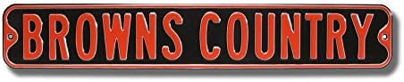 Nfl Cleveland Browns Country Orange Brown Street Sign 6x36