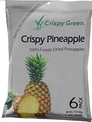 Crispy Green Fruit Snacks, Crispy Pineapples, 2.2-Ounce Pouches (Pack of 3)