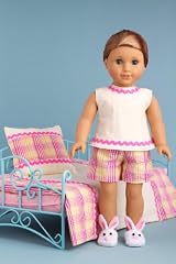 Sweet Dreams - Bedding and pajama 5 pieces gift set - American Girl Doll Clothes