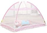 （yan&yanz） 蚊帳 ベビー ワンタッチ蚊帳 テント 携帯 赤ちゃん用蚊帳 秘密基地 (ピンク)