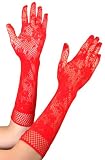 Sexy Petite stretch lace gloves elbow length in red. FREE DELIVERY ON ALL SEXY PETITE ITEMS ON ORDERS OVER £5