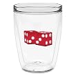 Roll the Dice 16 oz Insulated Beverage Tumbler, Clear