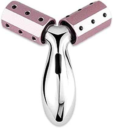 BoxCave® Y type Germanium Roller Y style Wand Y shape Mini Facial Massage Platinum Beauty Roller (Pink)