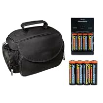 Accessory Kit for Canon Powershot S2 IS, S3 IS, S5 IS, and SX100 Digital Cameras with Digital Camera Case + (4) 2700mAh AA NiMH Batteries & 110/220V Rapid Charger + Additional (4) 2700mAh AA NiMH Rechargeable Batteries