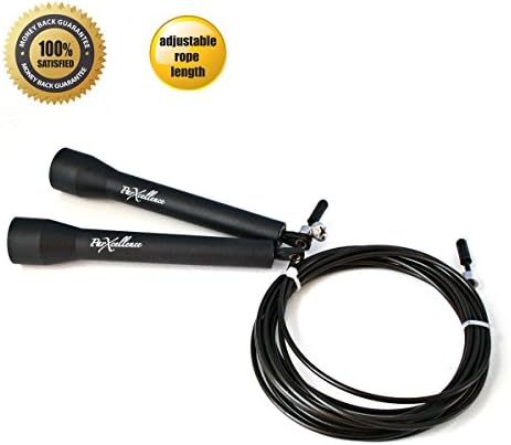 Speed Jump Rope Cable for Adults & Kids. Speed Jump Rope - Lightweight Adjustable Cable Rope for Aerobic Fitness - Exercise and Sports training - Excellent for Crossfit Workouts - Improve Your Health, Fitness, Weight and burn lots of Calories in the process. 2 Years Money Back Guarantee.