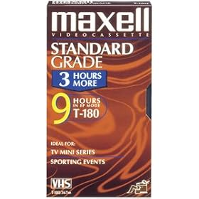 Click here to buy Maxell GX-S T-180 VHS Cassette by Maxell.