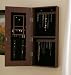 Jewelry : Jackson Wall Mount Jewelry Armoire in Brown Finish Southern Enterprises VM5783