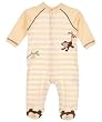 Little Me Layette Footie, Monkey Stripe, Ivory