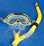 Pro silicone mask + snorkel set yellow