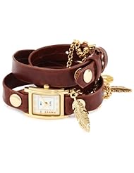 La Mer Collections Womens LMCW1006 Peace Pipe Charm Chain Wrap Watch