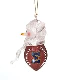 Michigan Wolverines NCAA Acrylic Football Snowman Ornament (2.75)