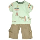 Newborn Boys 2pc Gator Safari Pants Set