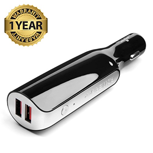 Jelly Comb SI Technology 2-Port USB Car Charger with Built-in 2800mAh Power Bank