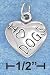Sterling Silver Antiqued 13mm I Heart Dogs Heart Charm