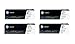 HP 201A BCYM Original LaserJet Toner Cartridge Set - Black, Cyan, Yellow, Magenta (CF400A, CF401A, CF402A, CF403A) - for LaserJet M277dn/M277dw Pro M252dn/M252dw Sealed in Retail Packaging
