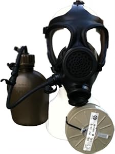 Israeli M-15 Gas Mask with Nato Filter and Hydration Canteen New