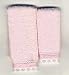 Miniature Set of 2 Pink Bath Towels Trimmed in Lace