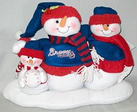 Atlanta Braves Table Top Snow Family