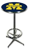 University of Michigan Wolverines Bar Pub Table Chrome