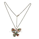 Butterfly Necklace Vintage Style Multi Color Butterfly Necklace Vintage Style Multi Color