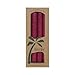 Aloha Bay Palm Tapers Burgundy - 4 Candles