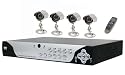 Q-See QSD6204C4-250 4 Channel MPEG4 Network DVR with 250GB HDD and 4 Sony Sensor CCD Camera Kit