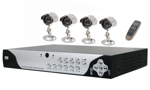 Q-See QSD6204C4-250 4 Channel MPEG4 Network DVR with 250GB HDD and 4 Sony Sensor CCD Camera Kit