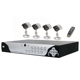 Q-See QSD6204C4-250 4 Channel MPEG4 Network DVR with 250GB HDD and 4 Sony Sensor CCD Camera Kit