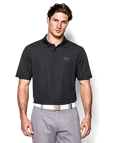 Under armour men s performance polo, black/steel, mediu…