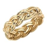 14K Men's Nautical Weave Wedding Band