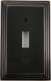 Deco Style Oil Rubbed Bronze Single Gang Toggle Switch Wall Plate