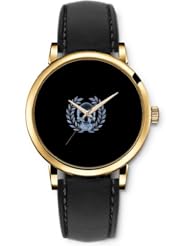 SPRAWL Aanalog Fashion Series Gold Ladies Watches of Genuine Black Leather Strap,Unique Wrist Watch for Women Girls Designed with Skull on a black background