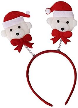 Christmas Bobble Spring Headbands Polar Bear