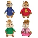 TY Alvin & The Chipmunks ~ Alvin-Simon-Theodore & Brittany Chipmunks 6" Set Of 4