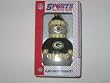 GREEN BAY PACKERS 6" tall and 3" wide Blown Glass Snowman CHRISTMAS ORNAMENT