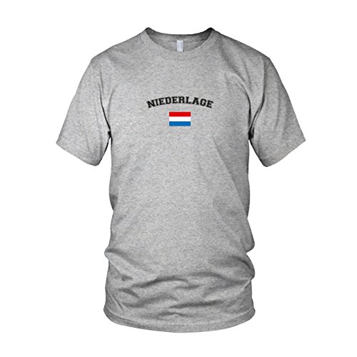 Oranje Niederlage – Herren T-Shirt, Größe: XL, Farbe: grau meliert
