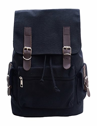 AM Landen®Unisex Canvas Backpack School Bag Travel Bag Laptop Backpacks