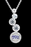 Journey Pendant Charm Medal with 18 Sterling Silver Chain Texas Christian Unviersity TCU Horned Frog