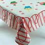 Happy Birthday Tablecloth - Polka Dots & Cupcakes in Pink