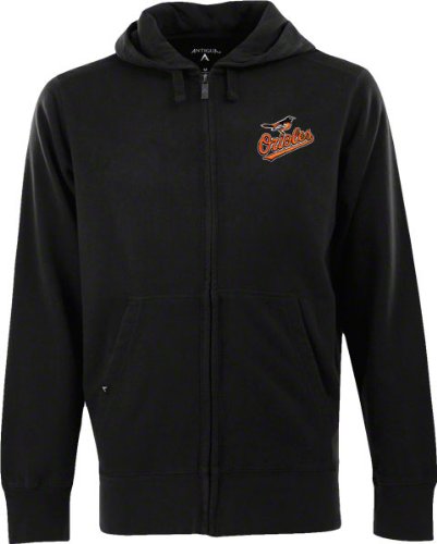 Baltimore Orioles Black Signature Full-Zip Fleece Hooded Sweatshirt