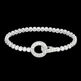3.80 Carat .925 Sterling Silver Round Stone CZ Tennis Bracelet