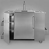 Summit Outdoor Stainless Steel Serving Cart with Beer Dispenser
