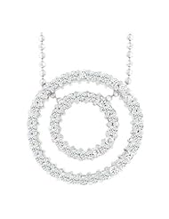 Cubic Zirconia Circle Pendant Necklace
